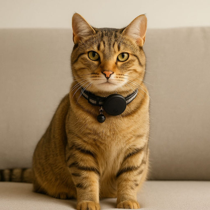 Gatto che indossa il collare connesso Felix