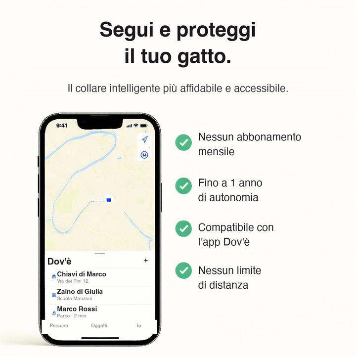 Segui e proteggi il tuo gatto